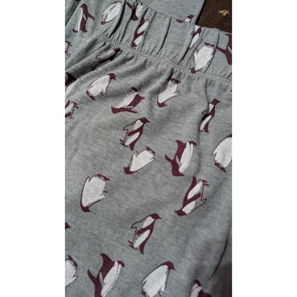 Cacique sleep pants Women Plus 22 24 gray penguin print lounge pajama bottoms - Picture 3 of 12